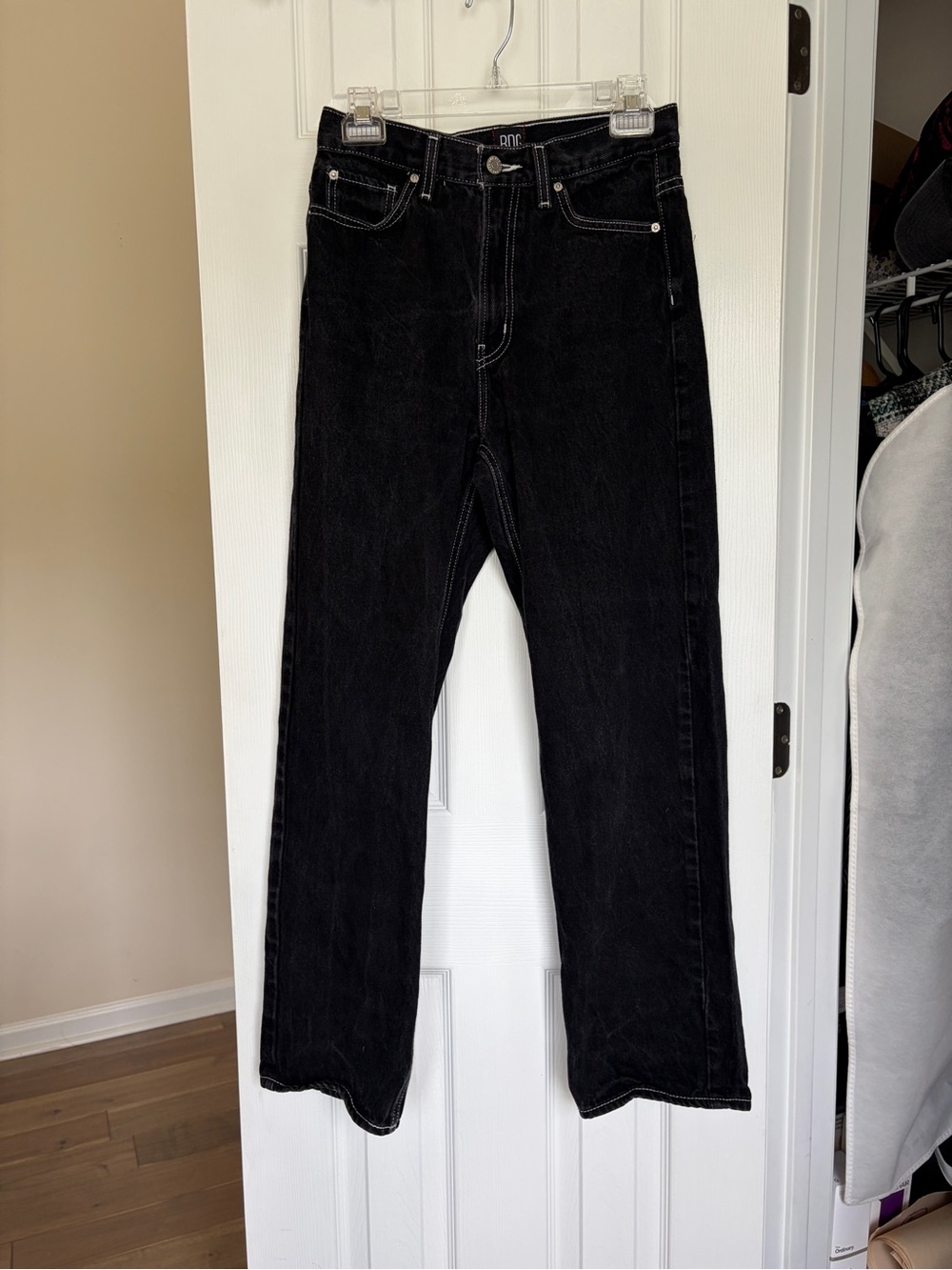 Urban Outfitters BDG black denim jeans with white contrast stitching size28